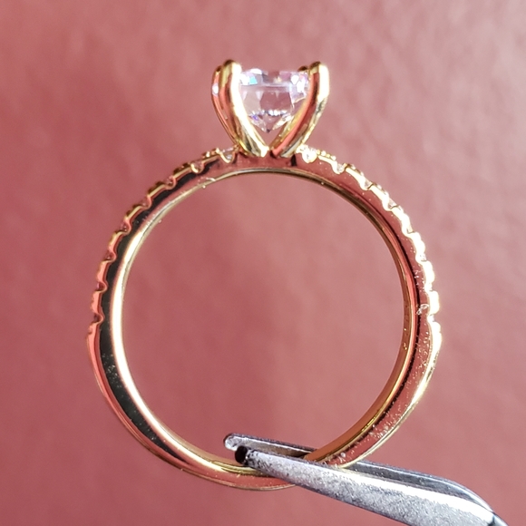 Diamond Pave Gold Ring - Picture 3 of 5